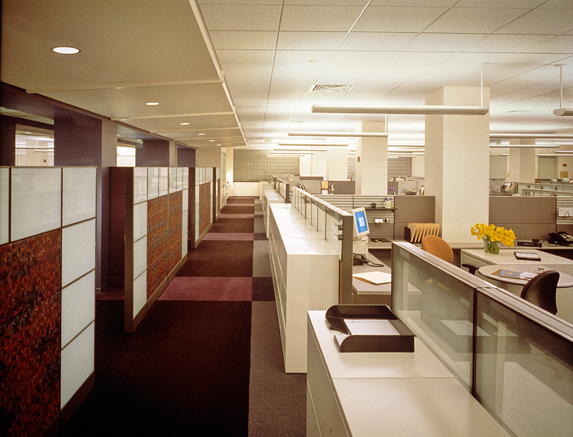 Main Corridor with View of Semi-Private Teaming and Workstation Areas