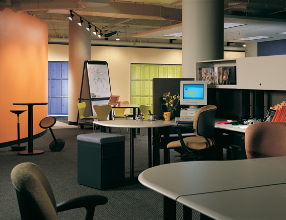 Open Office Workstations with Informal Teaming Areas